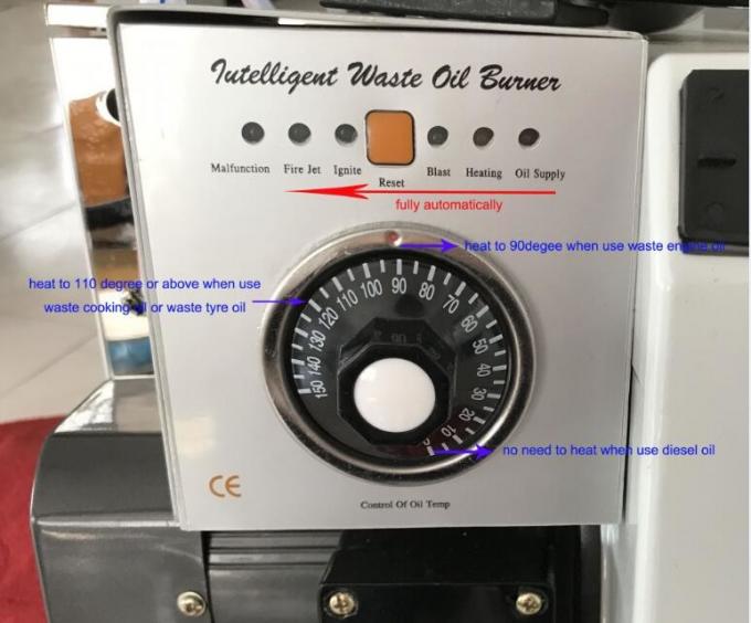 완전 자동 폐기물 오일 연소 오븐 30 - 60 kW OEM / ODM 사용 가능 0